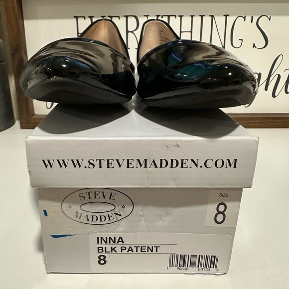 STEVE MADDEN INNA BLACK PATENT - Picture 2 of 5
